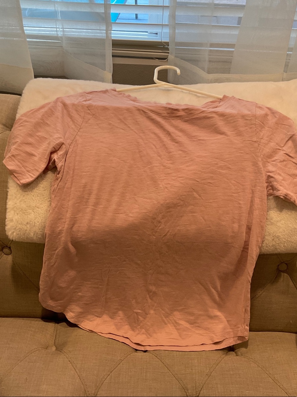 LOFT Short Sleeve Crew Tee in Dusty Rose